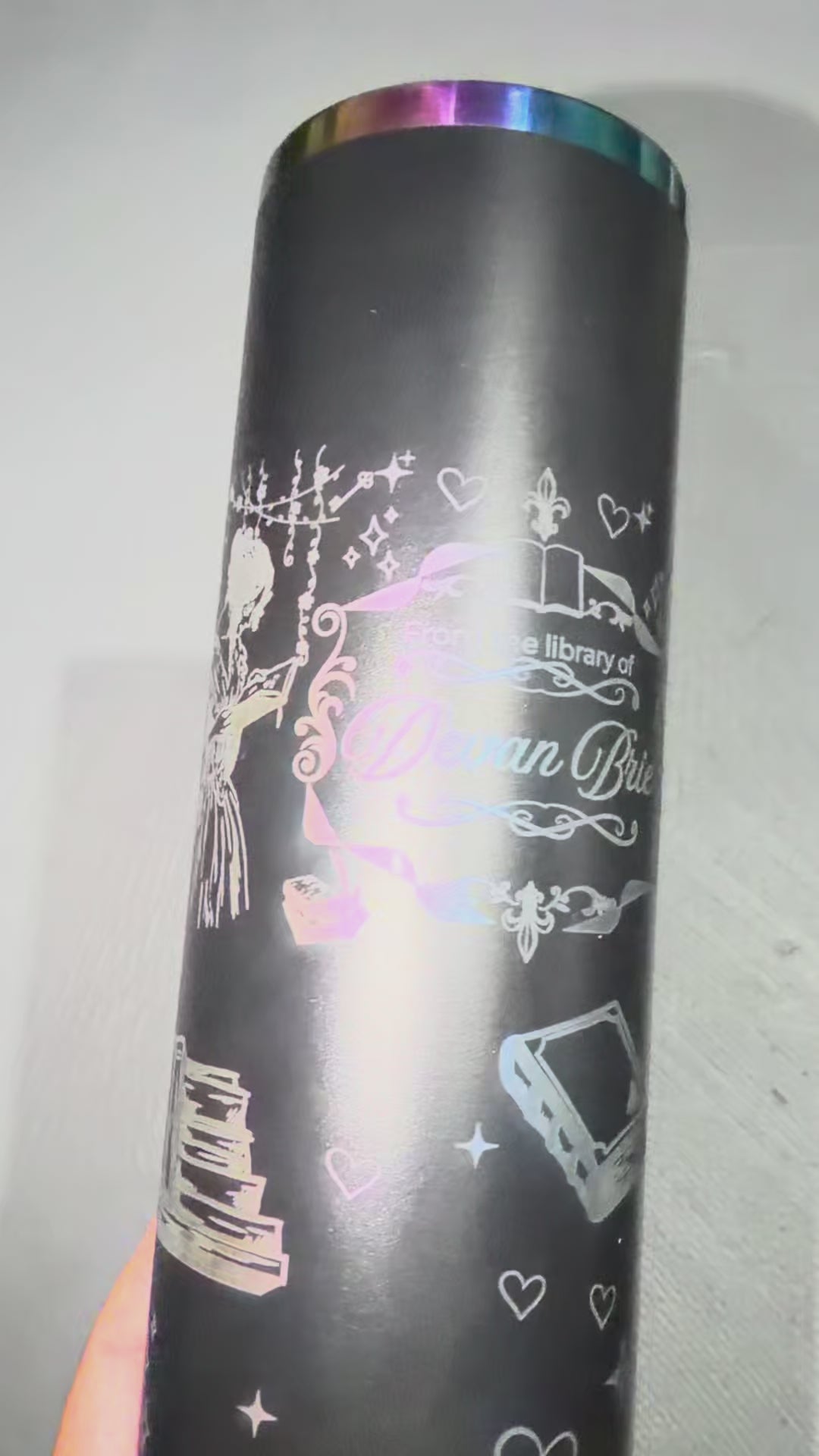 From the Library of Book Lovers Engraved Tumbler